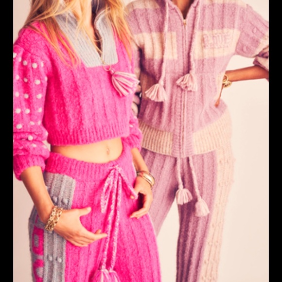 LOVESHACKFANCY Landana Lavender Wool Jogger Sweatpants $395 SZ XS - Picture 4 of 10